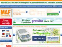 Tablet Screenshot of mafindustrie.com